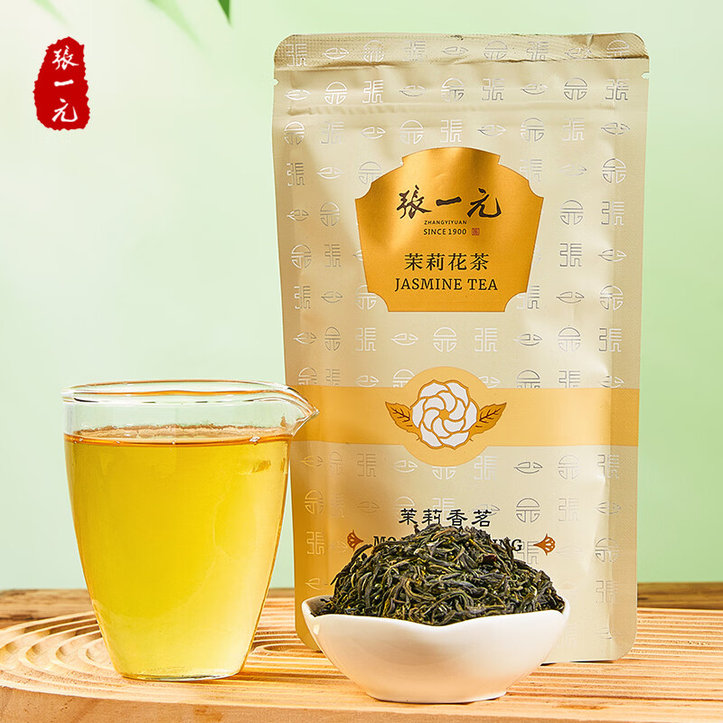 张一元茶叶茉莉花茶茉莉香茗特级浓香花茶50g袋装