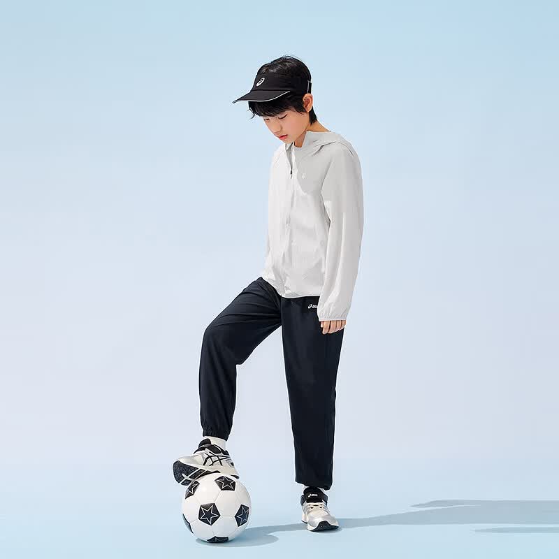 亚瑟士(asics)童装夏新男女儿童UPF50+冰蝉翼防晒衣梭织透气外套【奥莱专享价】 8003驼色 150