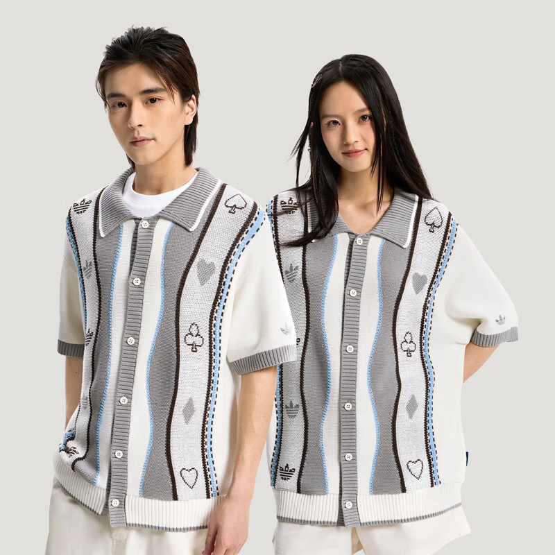 阿迪达斯（adidas）三叶草中性U POLO SS 度假风休闲宽松POLO领针织开衫 KY8310 KY8310 L