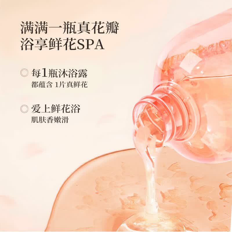YUHOO玫瑰樱花花瓣持久留香沐浴露滋润保湿樱花男女通用沐浴露 樱花花瓣护理500ml【金榜】 1瓶
