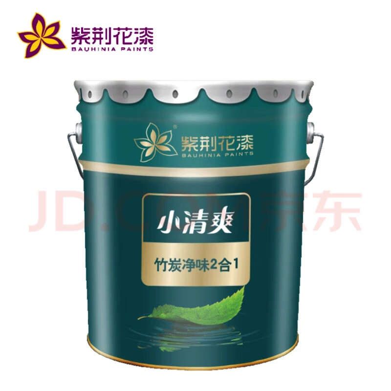 紫荆花漆乳胶漆小清爽竹炭净味2合1墙面漆室内家用环保涂料15升 白色