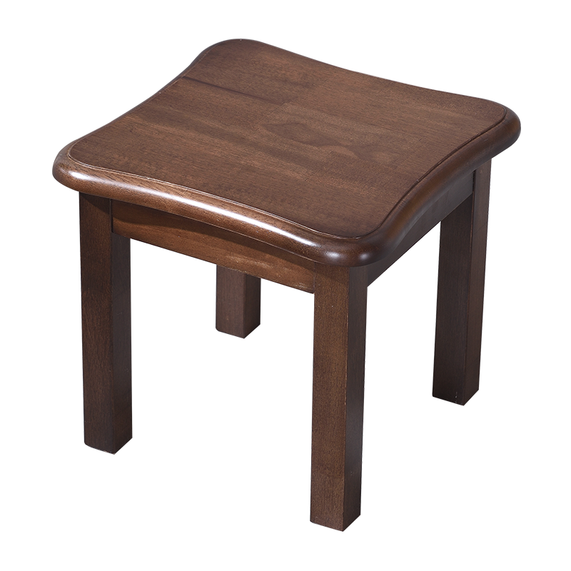 艺柳园 凳子实木小凳子换鞋凳小板凳凳子家用方凳木凳沙发凳 【实木艺术款】胡桃色