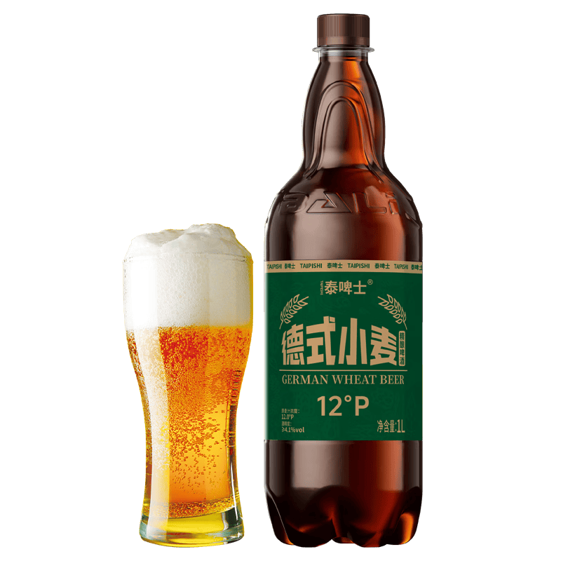 泰啤士精酿啤酒德式小麦白啤PET90天短保口感更佳1L*1瓶