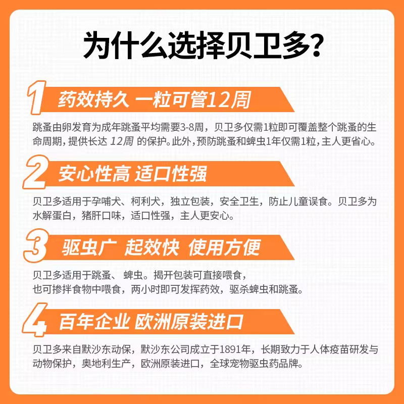 贝卫多临期处理驱虫药狗体外进口长效犬用驱虫药狗狗外驱蜱虫打虫蠕形螨 临期刮码贝卫多10-20kg 1粒*2盒