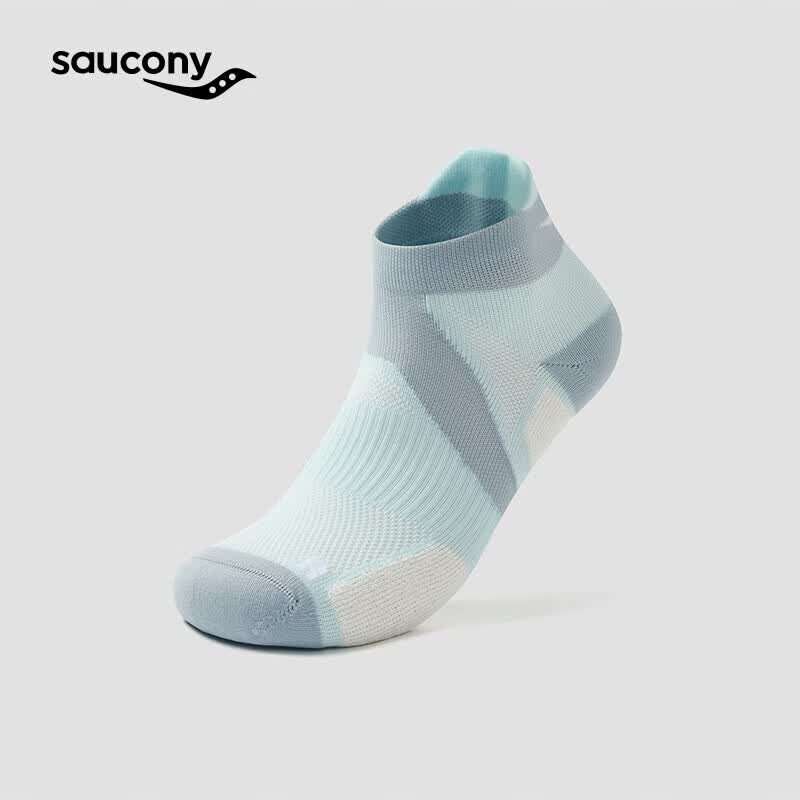 SAUCONY索康尼新品男女26春夏新品拼色跑步训练运动短袜 冰山青 L