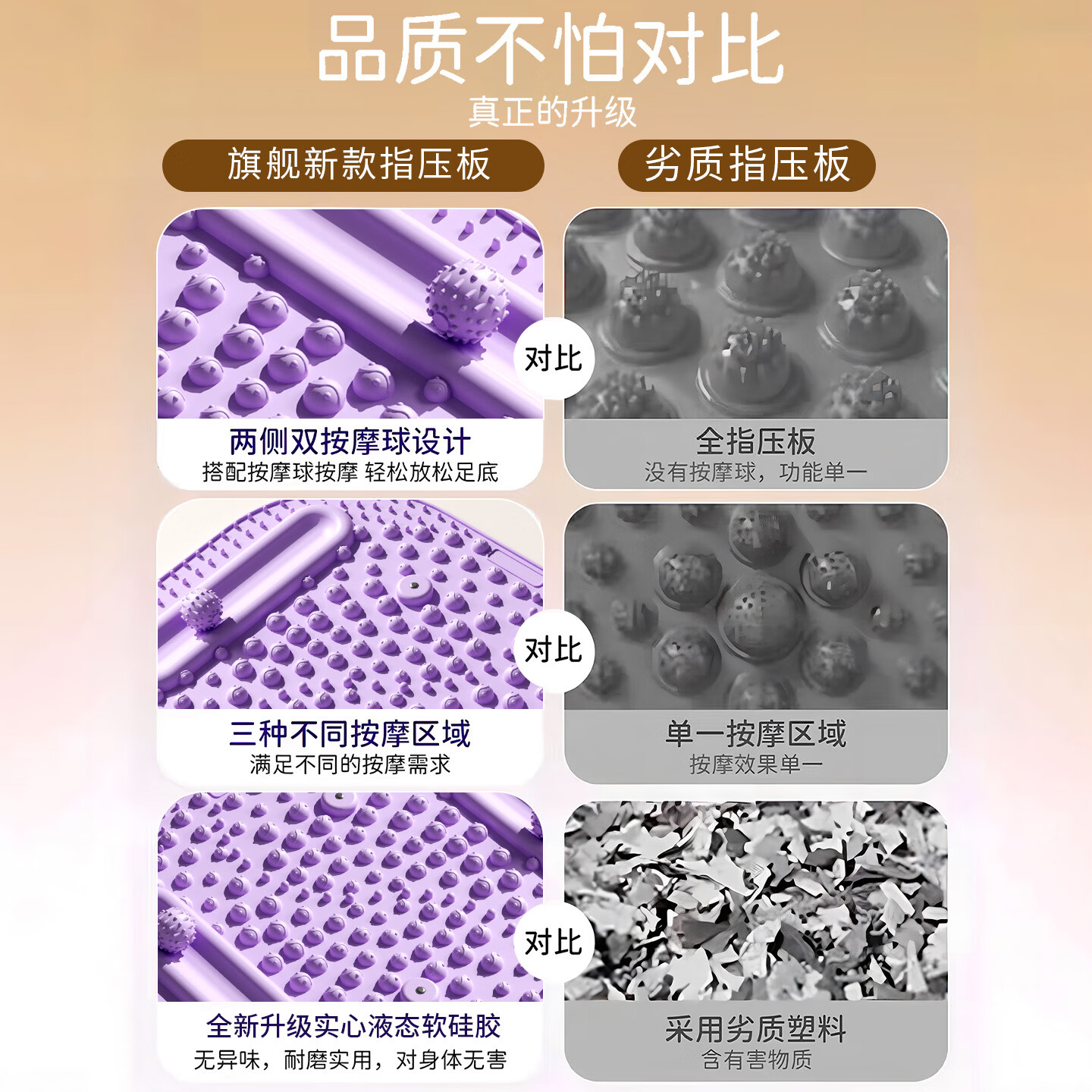 指压板足底磁石按摩垫液态软硅胶穴位疏通超慢跑居家锻炼双按摩球 液态软硅胶指压板按摩垫（两个装随机颜色发货）