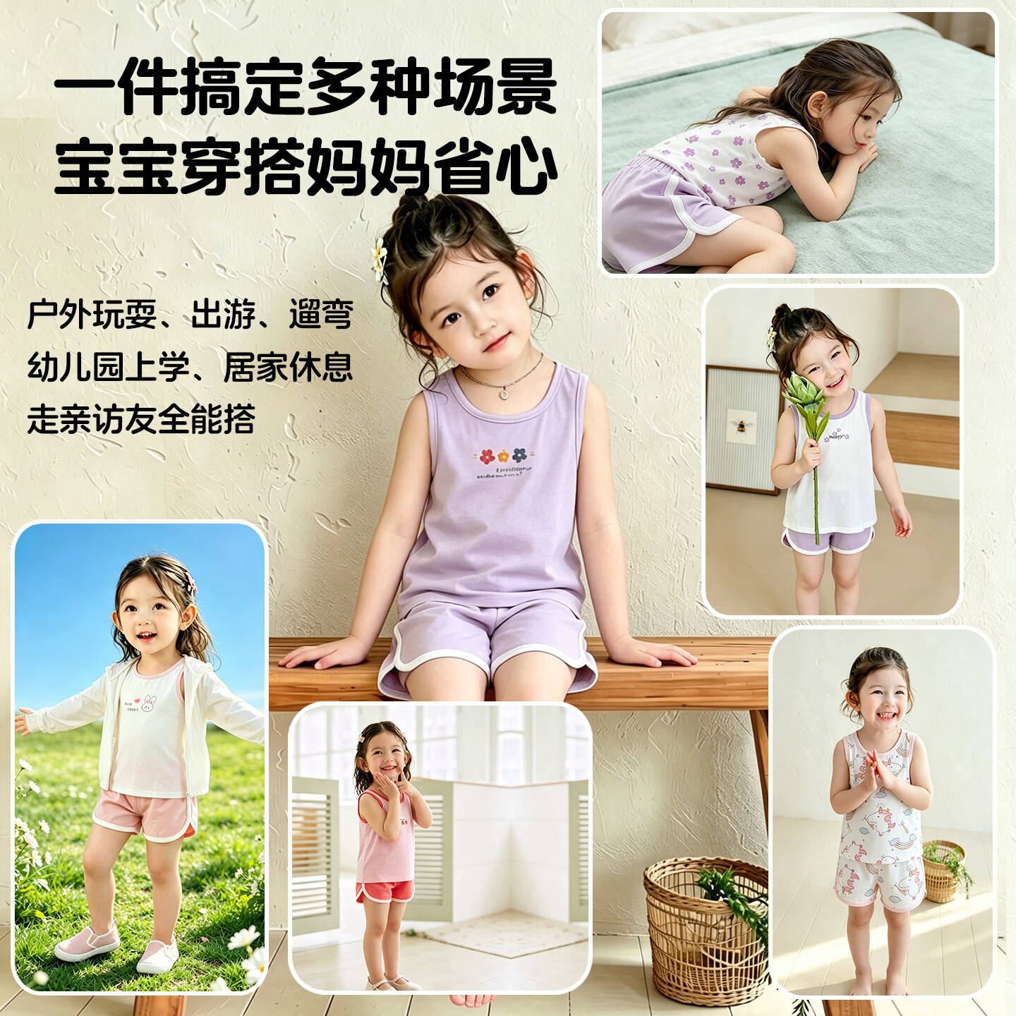 植锦无骨女童纯棉背心宝宝打底衫上衣无袖四季款内穿吊带吸汗儿童内衣 字母花 (1件装) 160 码(体重70-82斤左右)