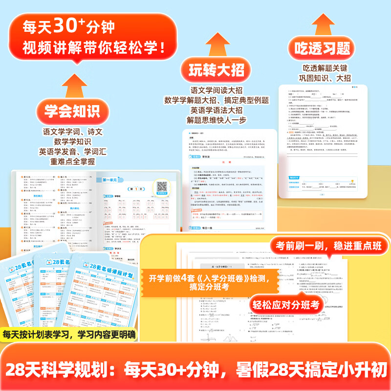 作业帮【2026秋季新版领跑新初一】人教版暑假衔接领跑新初一小升初衔接预习28天科学规划高效预习解题大招同步教材新初一适用全国通用 【2026秋小升初】领跑新初一(六升七) 【2026新版】数学