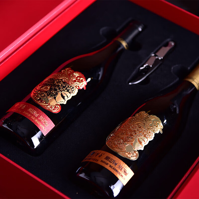 茅台(MOUTAI)茅台山海凤凰国粹珍藏葡萄酒干红+干白组合礼盒 750ml*2瓶*3盒(礼盒装)