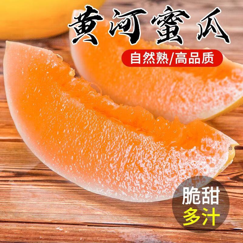 东鲜丰民勤蜜瓜沙漠黄金甜瓜清甜黄河密瓜应季水果生鲜多仓发货 净重4.5斤