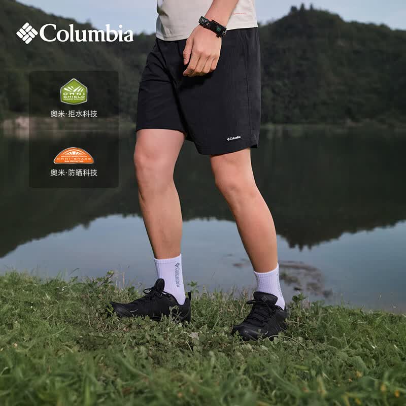 哥伦比亚（Columbia）26春夏新品户外男子拒水UPF50防晒旅行休闲舒适运动短裤XE1652 010 L