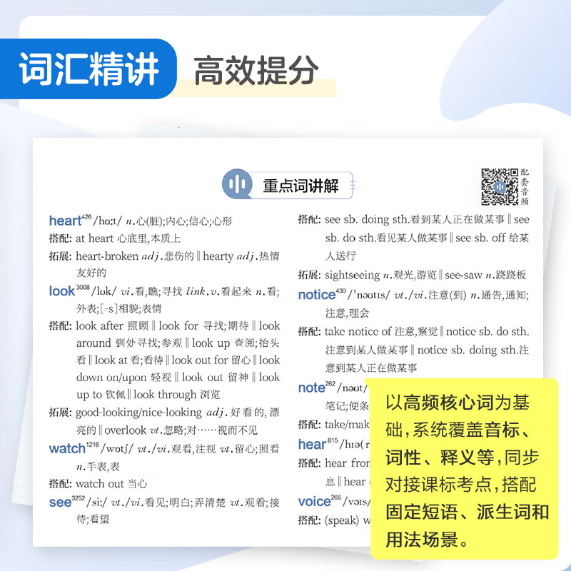 星火2027新星火英语初中英语词汇150张小纸条中考英语词汇真题练习初一初二初三单词词汇讲练结合主题串记中考2000词配视频微课七八九年级专项训练 初中词汇小纸条+语法小纸条