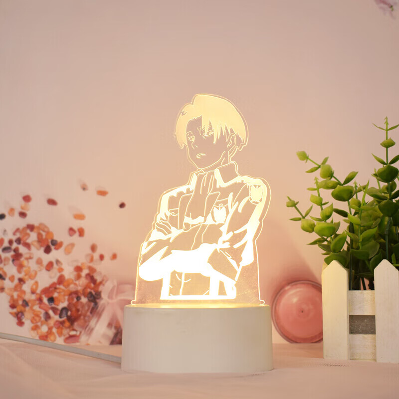 礼物女生送女朋友进击的巨人男生小夜灯摆件纪念品定制 兵长(半身)