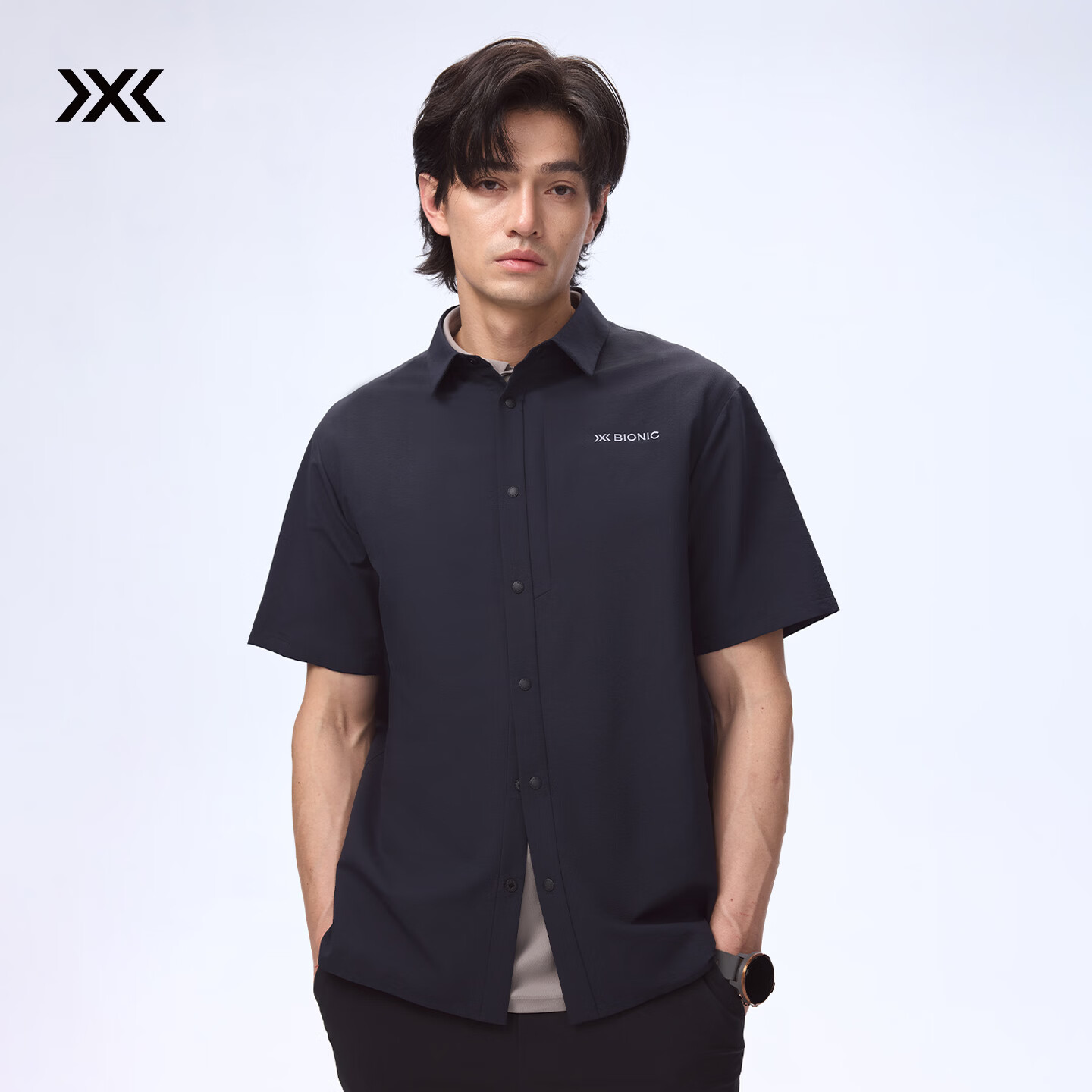 XBIONIC布里兹纸感短袖衬衣男衬衫抑菌舒适夏季新品 XSM-26707 暗夜黑 XL