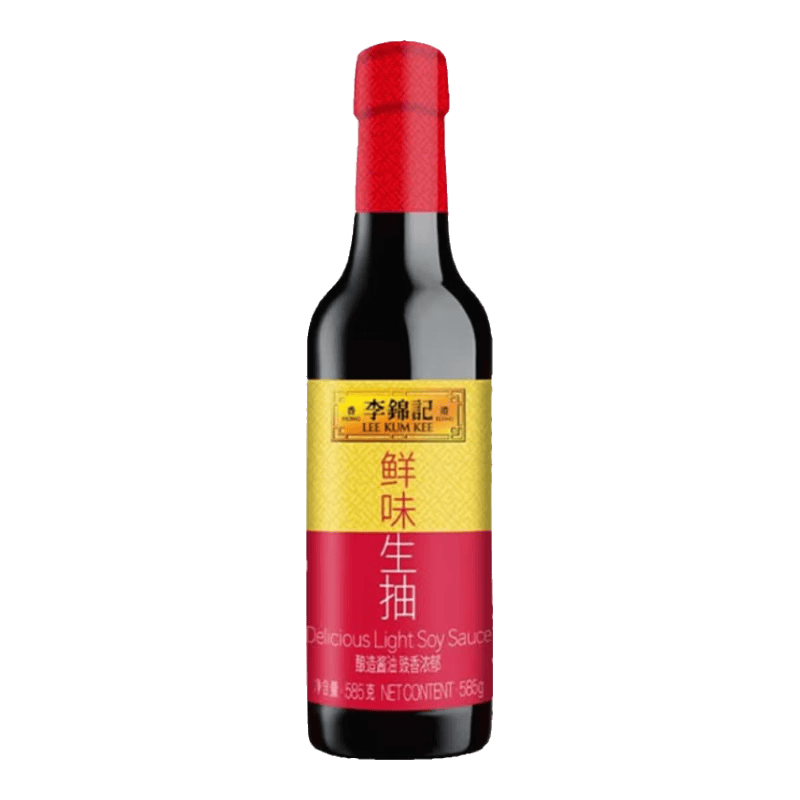 李锦记鲜味生抽 家用商用瓶装提味增鲜 厨房炒菜做饭酿造酱油调味料 鲜味生抽585g*1【试吃】