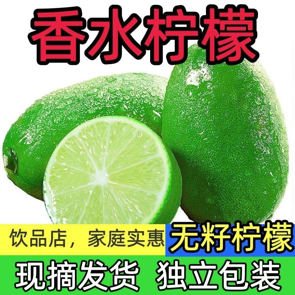 【产地批发价】海南无籽香水青柠檬鲜果整箱当季水果奶茶店专用 海南无籽香水柠檬【独立包装】 超值小果【50-80克】约9-15个果【约1.5-2斤】