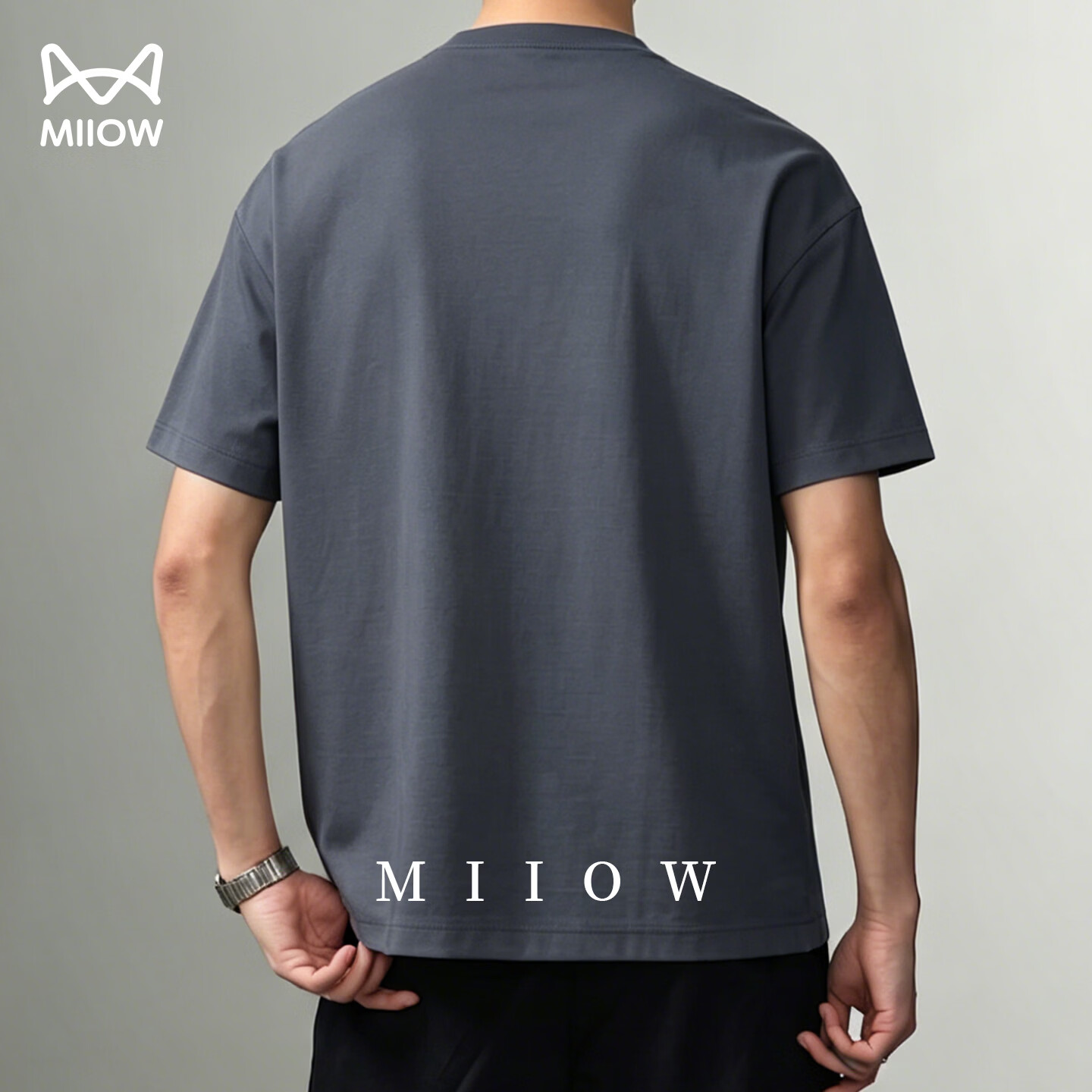 猫人(MiiOW)父亲节礼物速干短袖t恤男户外跑步透气上衣训练健身冰丝速干衣 男装灰 【冰丝速干-店长推荐】 XL /180(140-160斤)