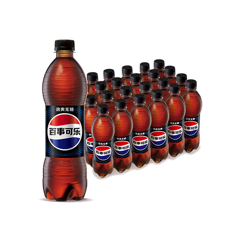百事可乐Pepsi 无糖可乐 碳酸饮料汽水500ml*24瓶 整箱装（随机包装）