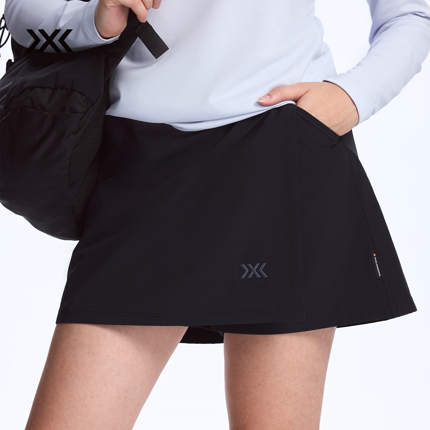 XBIONIC布里兹棉感夏季半裙女裙裤裙子抑菌透气防泼水新品 26614 矿物黑 L