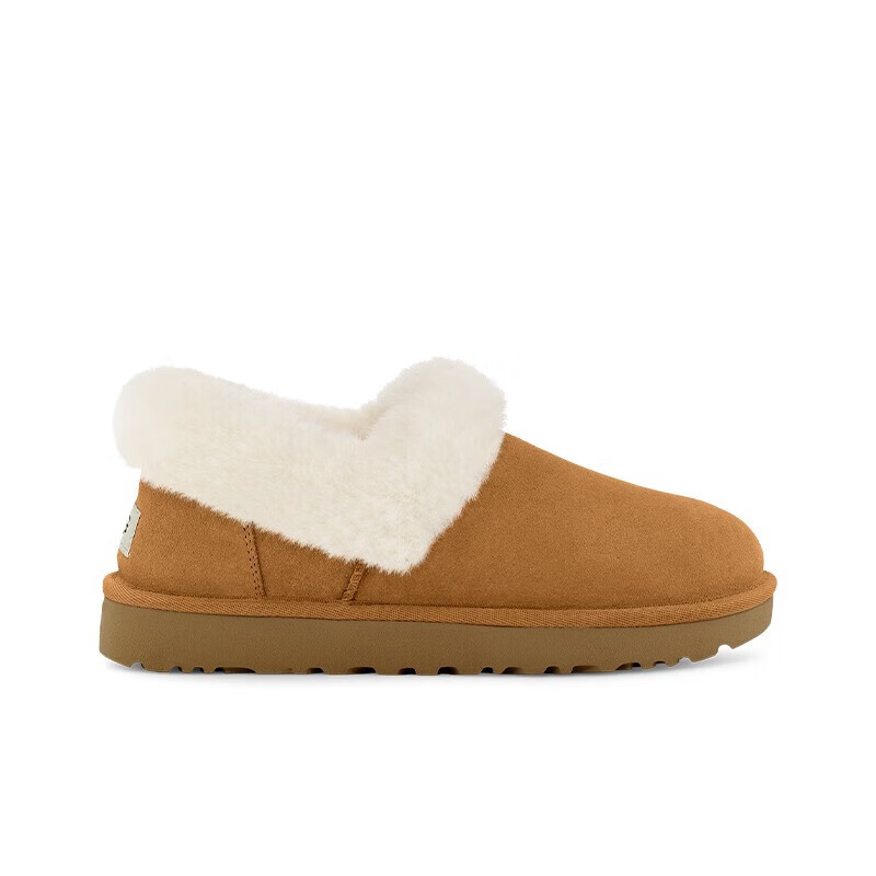 UGG秋季女士时尚舒适茸茸毛圈口平底休闲便鞋毛单鞋乐福鞋1119002 CHE | 栗色 37
