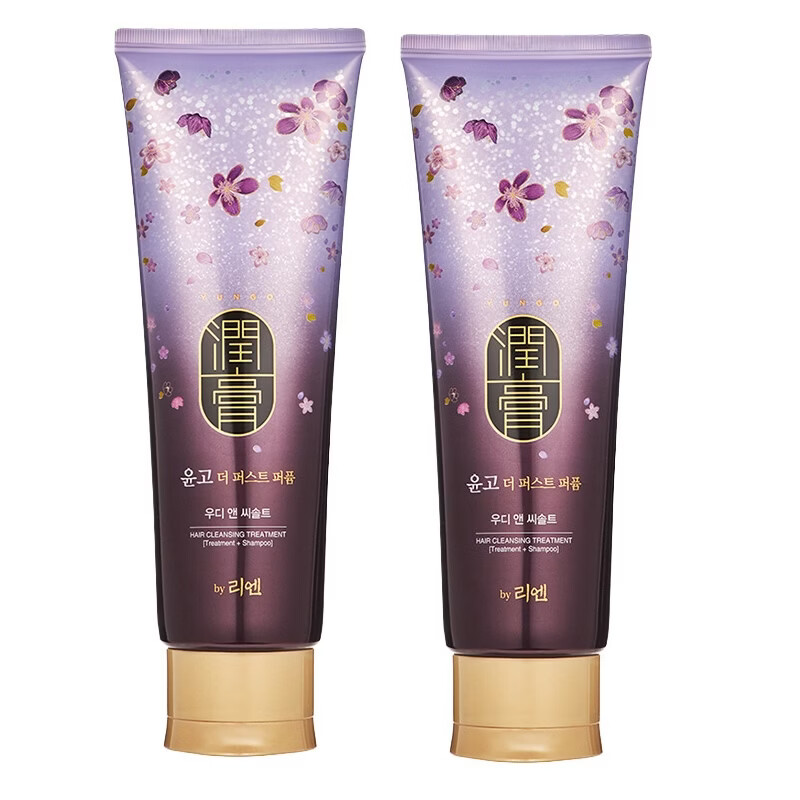 睿嫣润膏经典舒盈香氛洗发水(木香与海盐香)250ml*2【临期清仓】