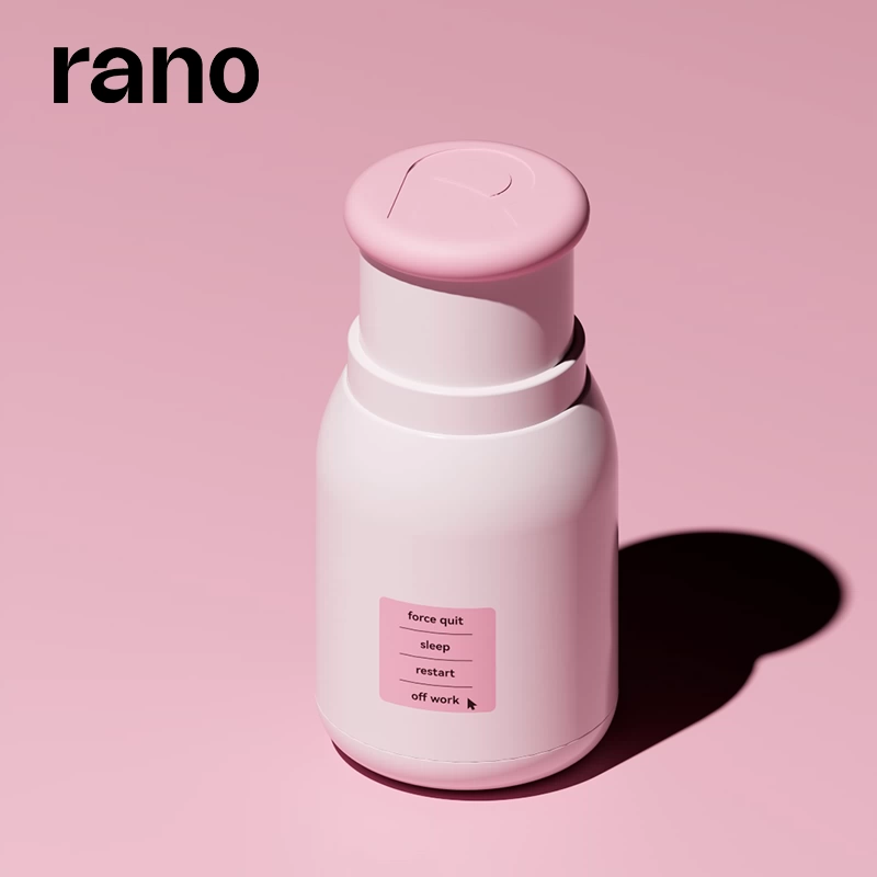 乐序rano保温杯女生大容量陶瓷内胆便携保冷水杯菇菇杯高颜值七夕礼物 下班高手-粉【陶瓷内胆】500ml