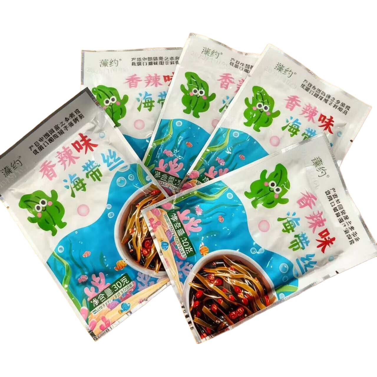 香辣海带丝下饭菜即食开胃菜健康休闲配菜泡面搭档30g/袋 【臻选】30g*5袋
