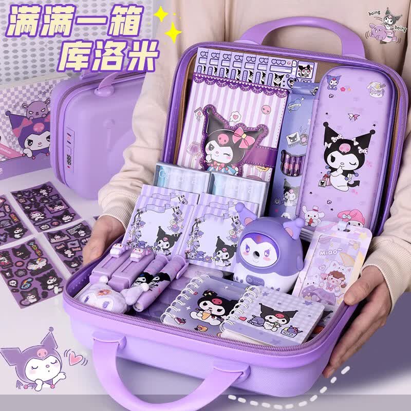 文阙女生用文具礼盒套装女孩学习用品高颜值大礼包创意小学生文具套装 【大耳狗-基础文具套装】礼袋装