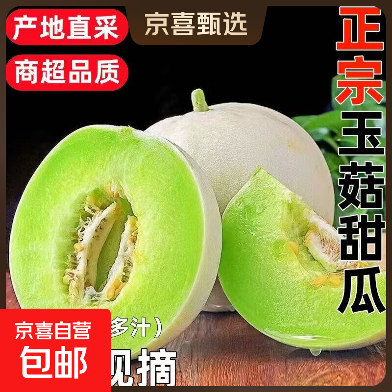 【鲜果速发】山东现采现摘冰淇淋玉菇甜瓜蜜瓜软糯多汁时令生鲜 玉菇净重4.5-5斤(2-3个)