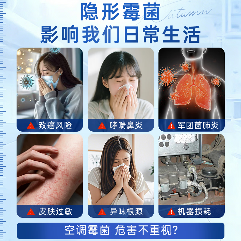 海洋主义 SOCUS空调清洗洁剂免拆免水洗家用杀菌强效去污除异味家电空调挂壁立式 500ml 1罐 【99.9除菌率】 清洁工具