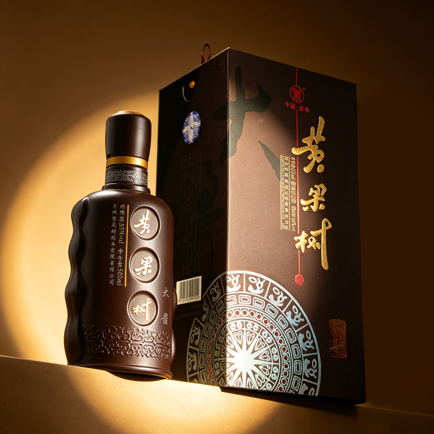 黄果树酱香白酒53度 大酱 年份老酒贵州安顺黄果树纯粮白酒自饮商务送礼 53度 500mL 6瓶 大酱整箱装