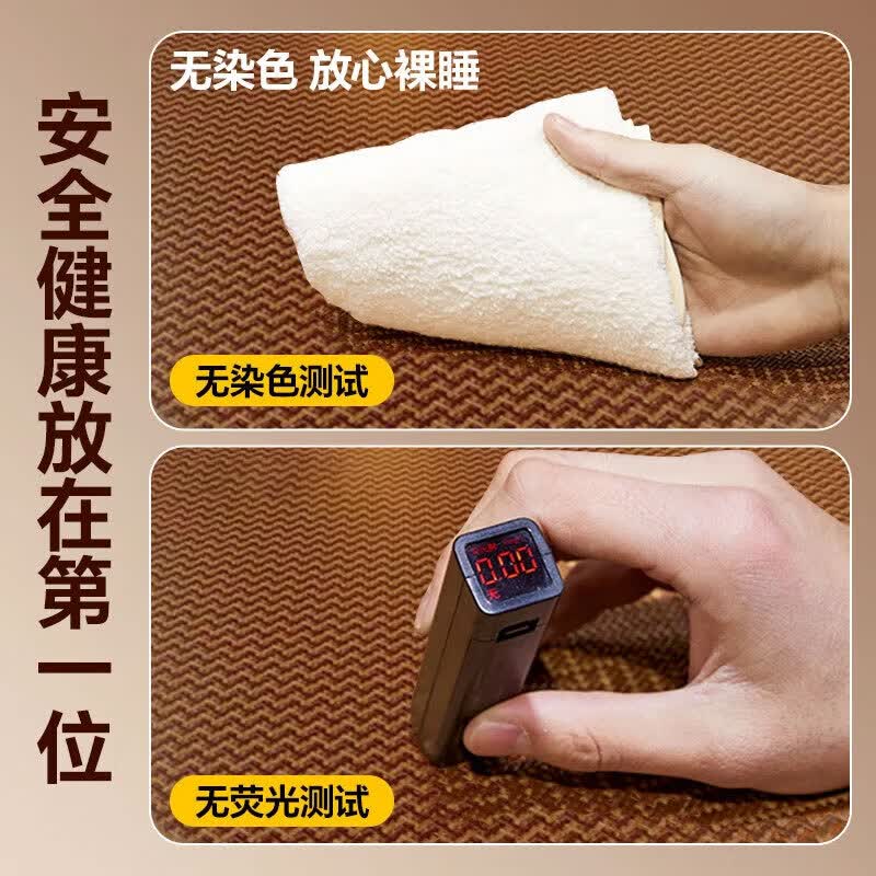 婷芙兰凉席1.8x2米藤席冰丝席夏天专用席子夏天藤凉席宿舍天然纯藤家用 红棕【加密编制 双面可用】 180cm*200cm 单凉席