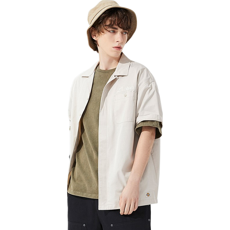 Dickies DK010211男短袖衬衫米灰色宽松版型 59元 - 86线报