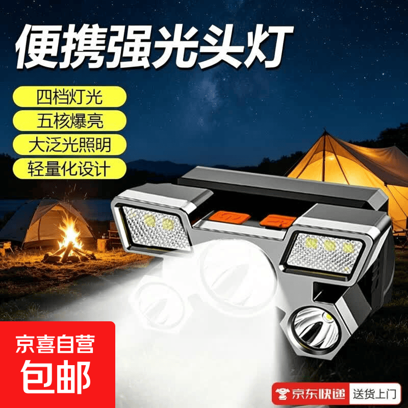 自行车灯前灯强光手电筒夜骑充电长续航山地公路车轻量化骑行装备 【四档调光+持久续航+大泛光照明】L-T21
