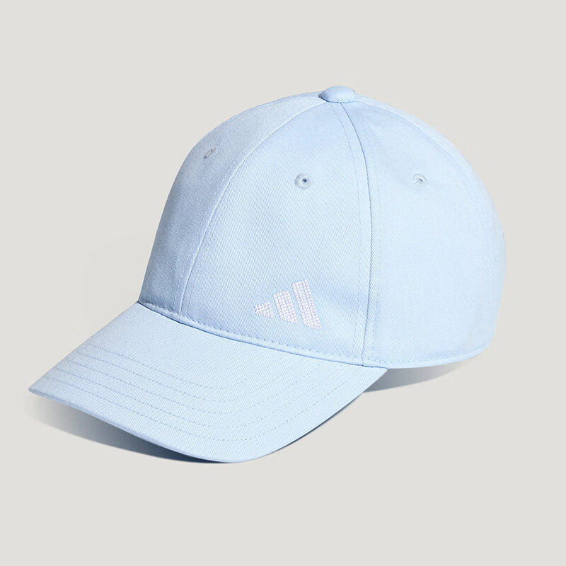 阿迪达斯（adidas）男帽女帽 2026春夏季新款运动帽户外出行鸭舌帽旅游遮阳帽棒球帽 KT6076/晶蓝 OSFW/女士建议选择