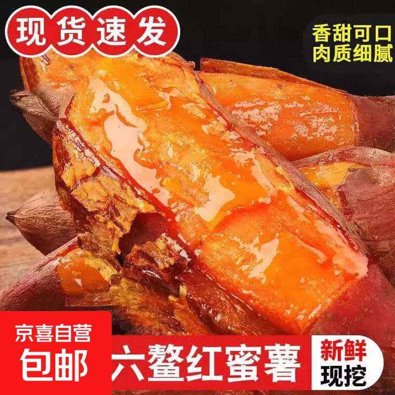 漳州红心蜜薯地瓜现挖新鲜西瓜红软糯香甜无丝糖心番薯烤地瓜山芋 蜜薯小果 带箱2斤