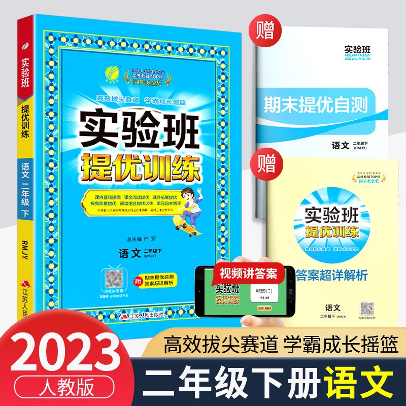 实验班二年级上册下册语文数学人教版北师大版苏教版提优训练小学生同步训练题教材单元配套练习册课时作业本 2年级下册 语文人教版