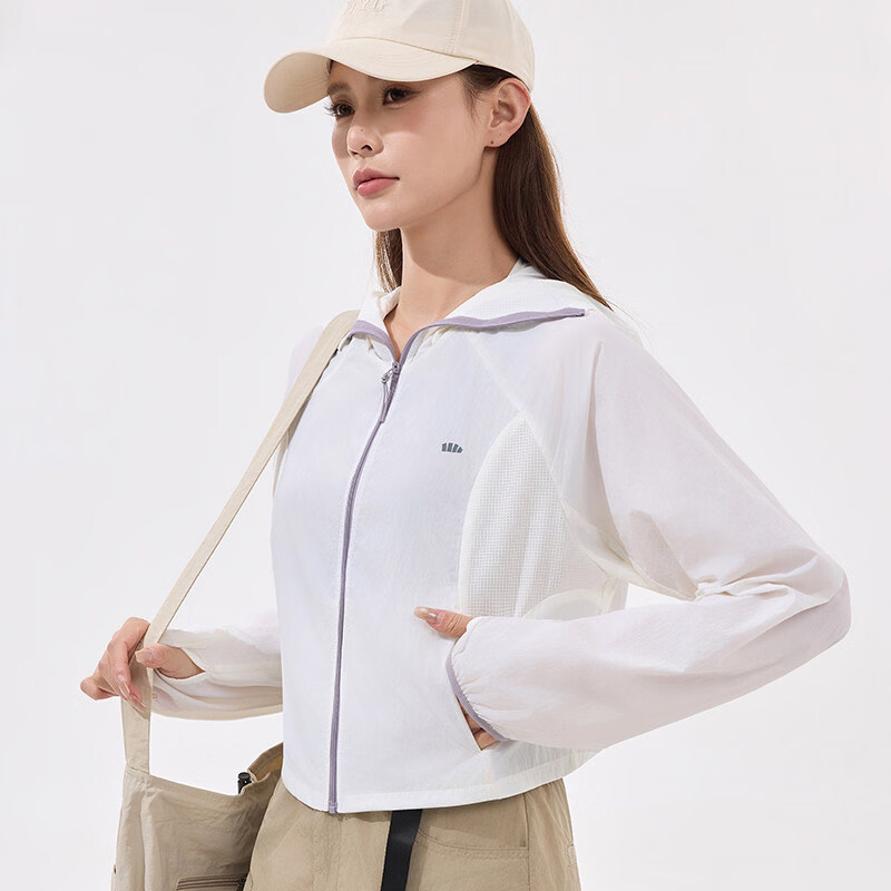 蕉下（beneunder）轻薄防晒衣女款防紫外线速干防晒服凉感透气防泼水外套 【26年TS400短款】霜奶白感抗皱休闲 XS