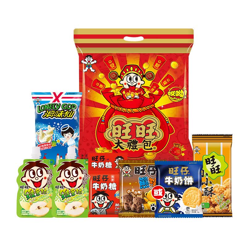 旺旺 零食大礼包 哎呦旺礼 298g袋装 追剧休闲零食 送女友礼物