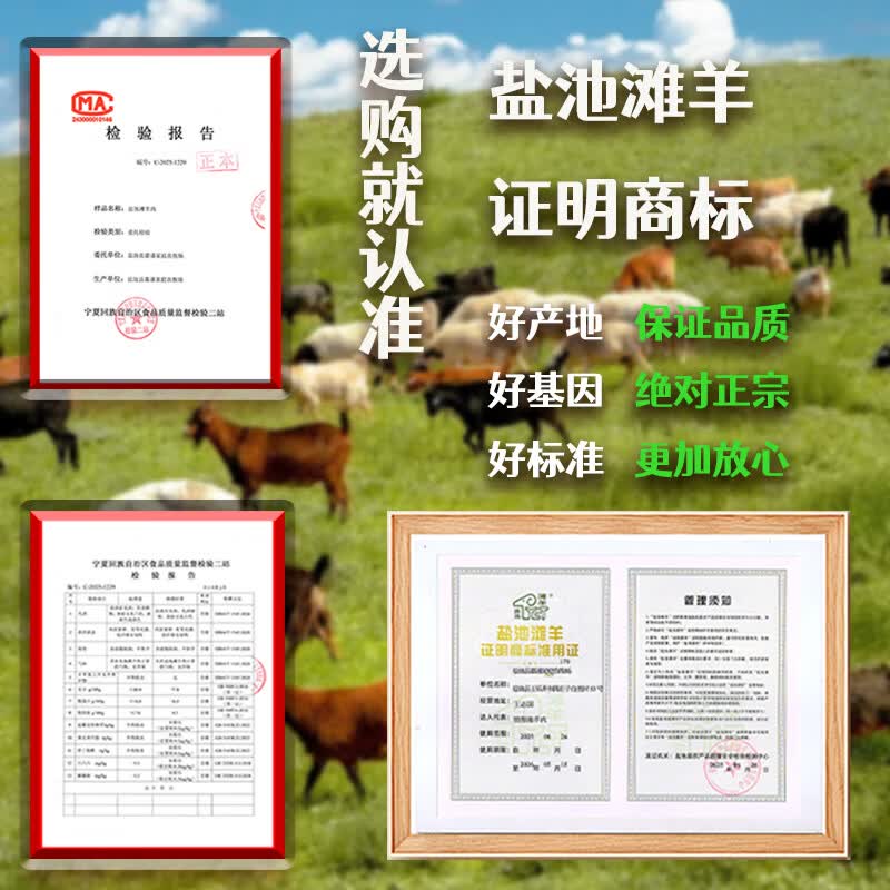 嘉谨牧场宁夏特产盐池滩羊腿排混搭装新鲜羔羊肉节日送礼生鲜礼盒 5斤后腿+3斤羊排