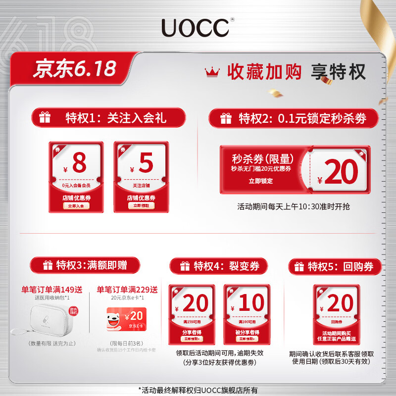 UOCC眼霜焕亮优希小绿条紧致uocc多肽淡纹焕活眼霜uocc小绿条抗皱眼膏 三件装【98%选择 轻度选择】