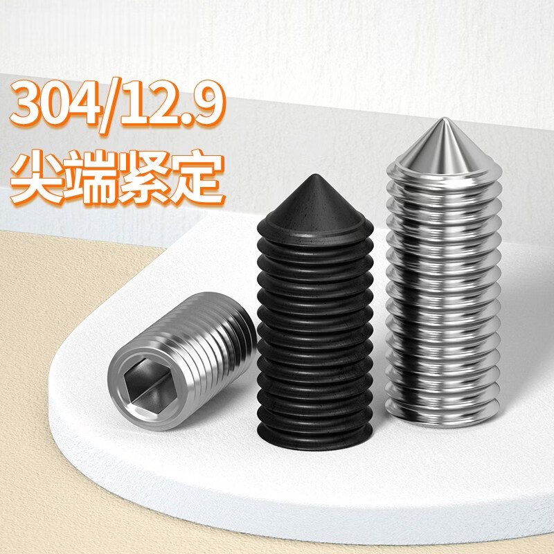 瑞尔亿科 内六角尖端紧定无头螺钉 M16*16(40个)银色