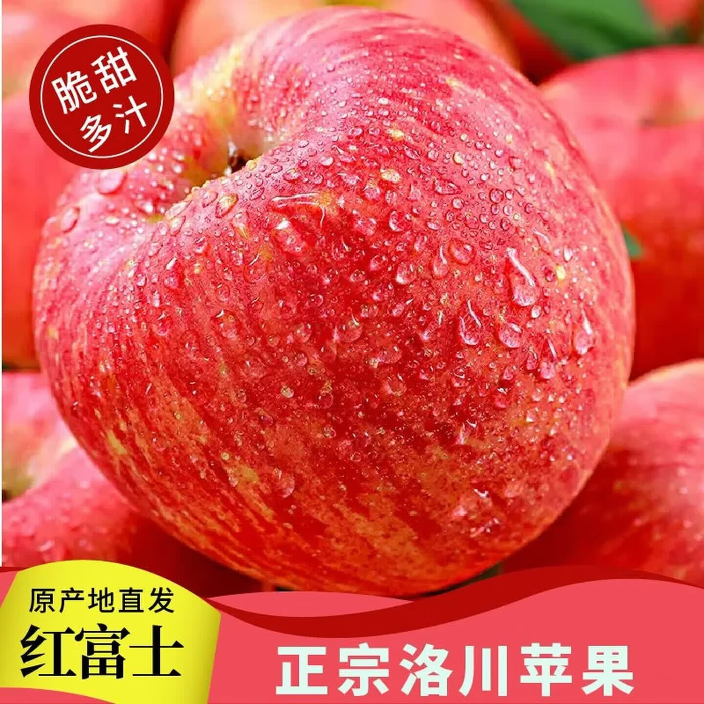 正鲜季(ZHENGXIANJI)洛川苹果陕西延安洛川红富士苹果新果时令苹果水果礼盒产地直采 【中果】70mm-75mm 【尝鲜装】净重3斤