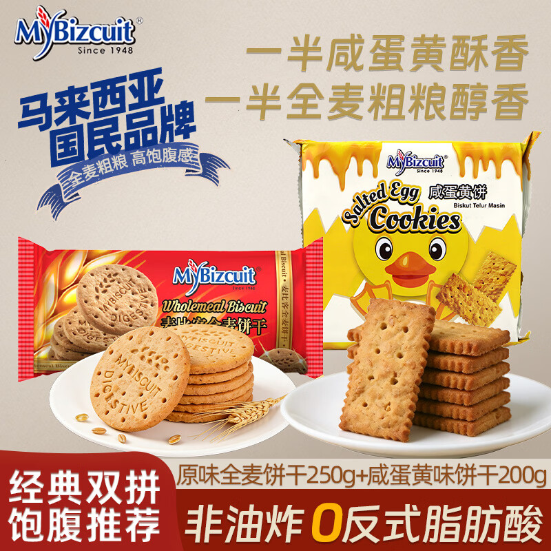 麦比客全麦饼干450g凑单后仅需6.93元，黑五200减20优惠