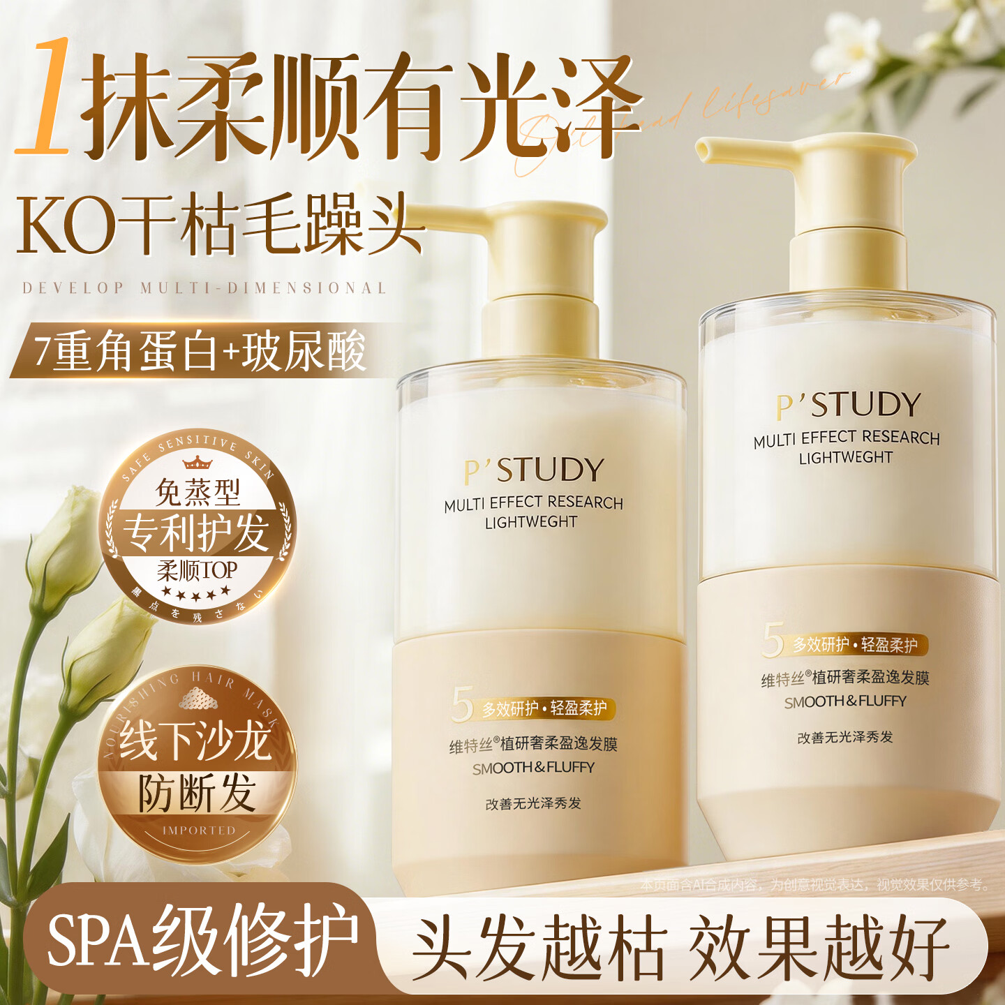 维特丝护发发膜修复干枯改善毛躁柔顺光泽蛋白护发素营养修复头发防掉发