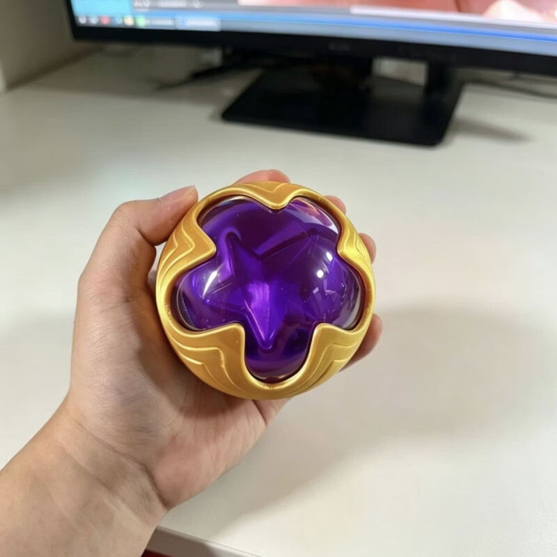 洛克王国世界抓迪莫黑白异色炫彩咕噜球实心周边模型生日礼物 空心球