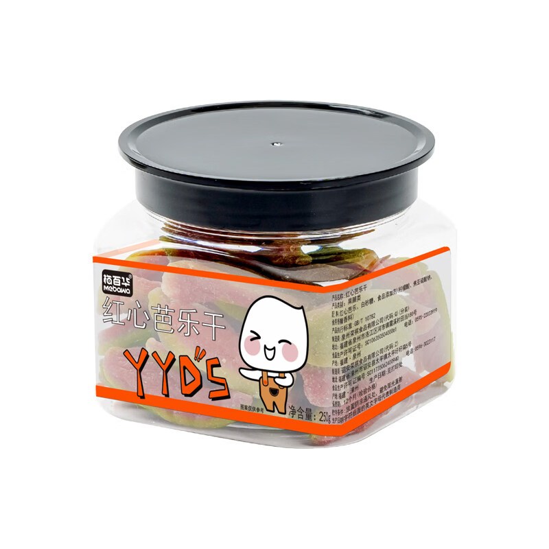梅百华红心芭乐干石榴干小吃去籽水果干果脯蜜饯休闲食品茶点零食 芭乐干（250gX1罐)