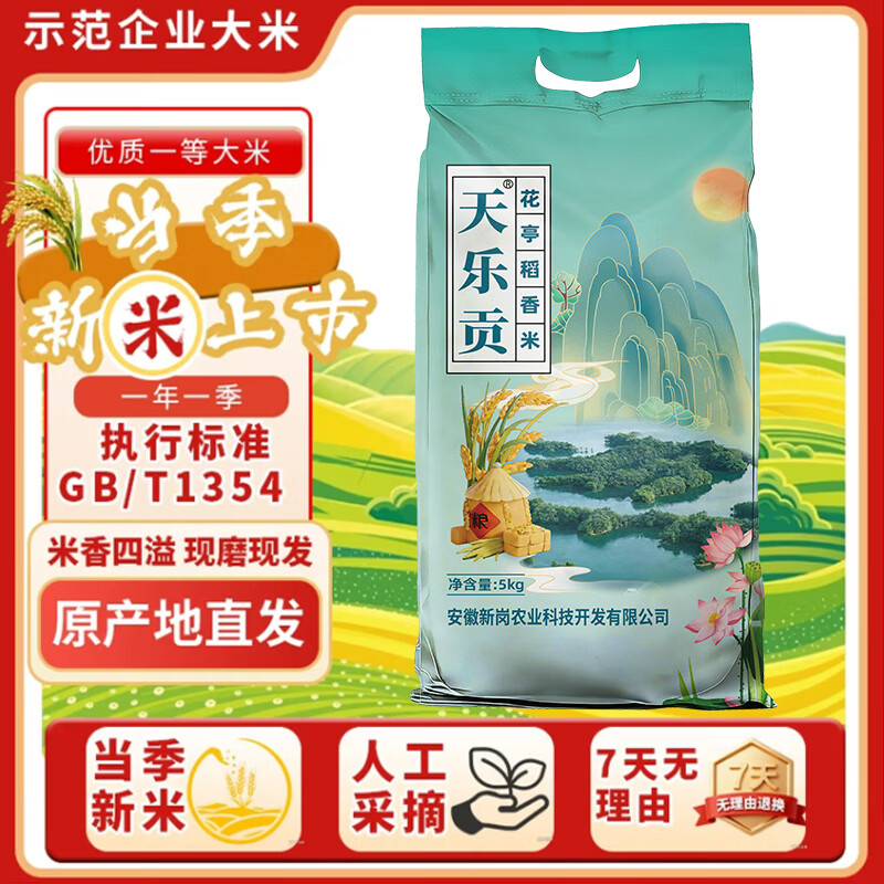 天乐贡新米一级长粒香10斤大米丝苗米猫牙米长粒大米10斤装品质升级 花亭稻香米【10斤】 甄选大米【现磨新米 精装】