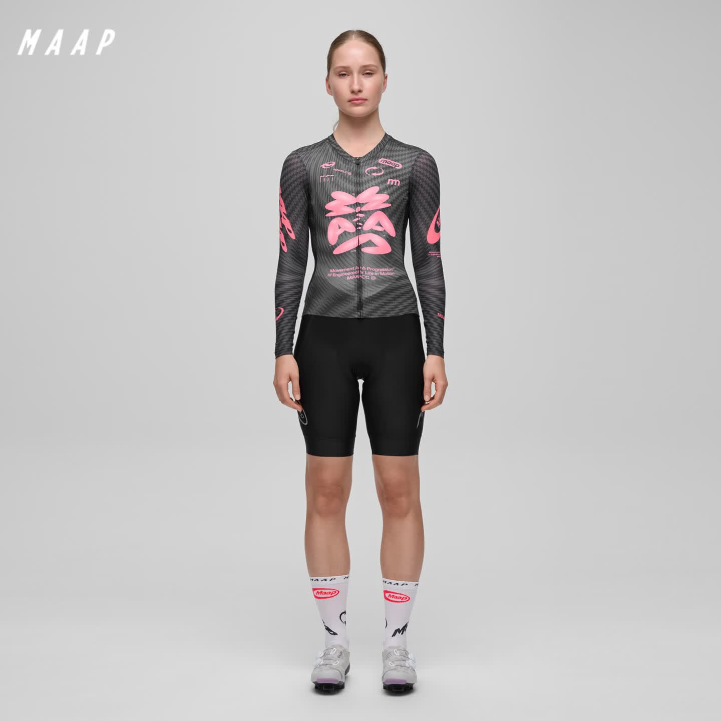 MAAP【新品】女士 SPECTRUM 骑行短裤背带裤带兜透气高弹舒适坐垫减震 黑色 M