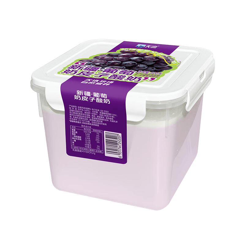 天润新疆网红风味 葡萄奶皮子酸奶 低温酸奶生鲜 大桶分享装 800g*1
